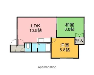 オークハイツ【E号室】の間取り
