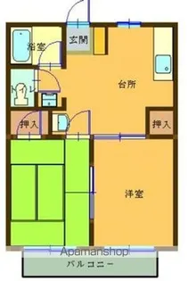 メゾンアップル【A202号室】の間取り