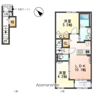 仮)七宝町桂アパート【2階】の間取り