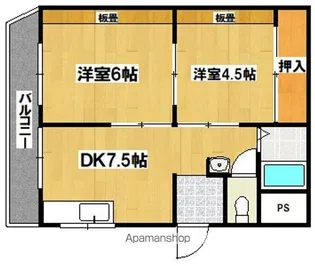 大阪府大阪市住吉区苅田1丁目【マンション】の間取り