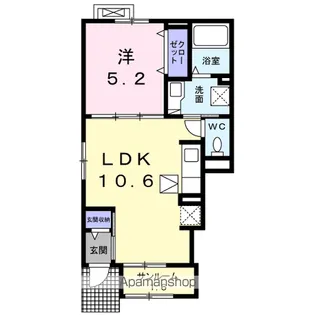 パレミニョンS【1階】の間取り