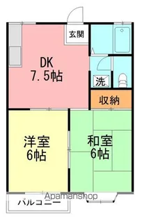 ビューパレス1番館【2階】の間取り