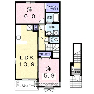 クレスト青葉【2階】の間取り