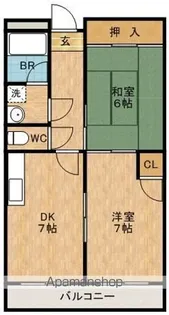 壱番館【306号室】の間取り