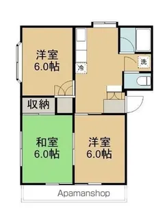 ヴィラ伴場【101号室】の間取り