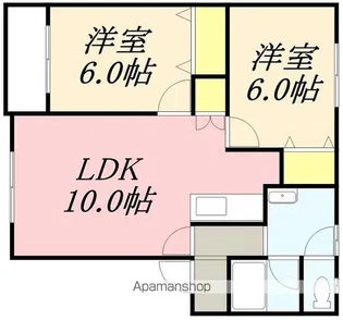 メゾンピースフル【202号室】の間取り