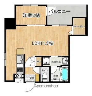 カーサアンバー【6階】の間取り
