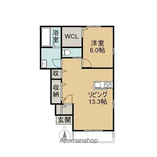 リゼットⅢ【102号室】の間取り