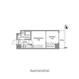 ENETIAL代官山【6階】の間取り