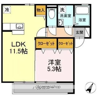 インシャラー【2階】の間取り