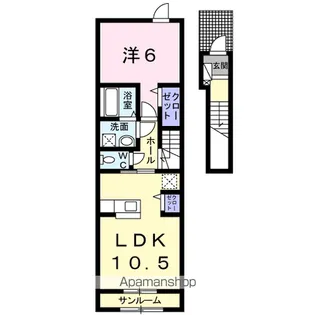 モダニスタ B【2階】の間取り