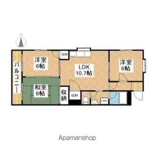 レヂデンス徳田【1階】の間取り