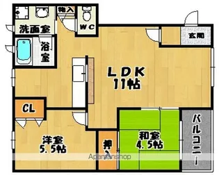 エン・フィールド大饗【2階】の間取り