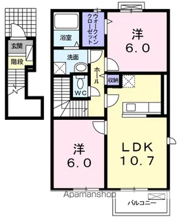メーリーウィンドT【2階】の間取り