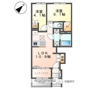 エクステンド・H【1階】の間取り