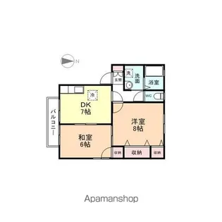 グランドール【101号室】の間取り