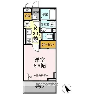 GRAND STATION 宮上I【1階】の間取り