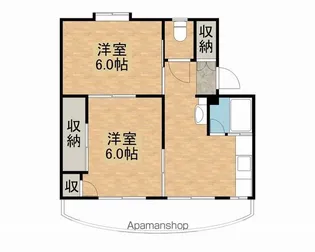 スマイルハイツ延命寺【432号室】の間取り