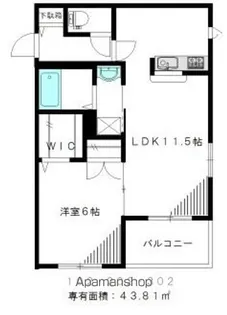 カーチャス高円寺【102号室】の間取り