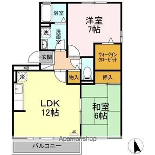 セジュール安井 A棟【3階】の間取り