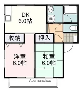 光ハイツ【2階】の間取り