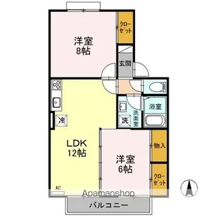 ハイツ・サンブライト【102号室】の間取り