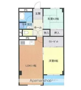 小岩井中津川マンション【902号室】の間取り
