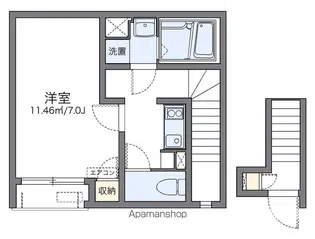 レオネクストプルメリアコート【2階】の間取り