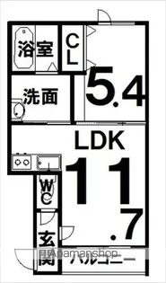 シュエット【102号室】の間取り