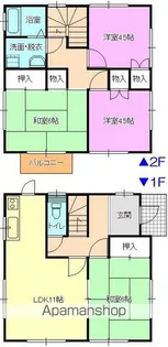 山口県周南市大字徳山【一戸建】の間取り