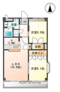 グレースヴィラ中吉野【1階】の間取り