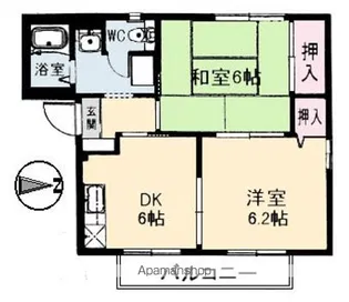 ハイツ紫福苑 B棟【2階】の間取り