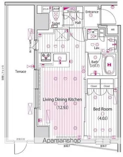 ガーラ プレシャス三軒茶屋【1階】の間取り