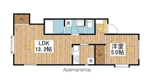 チャンティックゆたか【1階】の間取り
