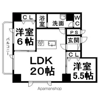 パセオさくら【7階】の間取り
