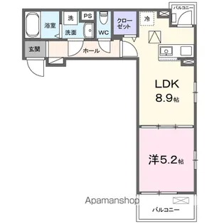 グラース【3階】の間取り
