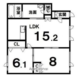 プランドール【1階】の間取り