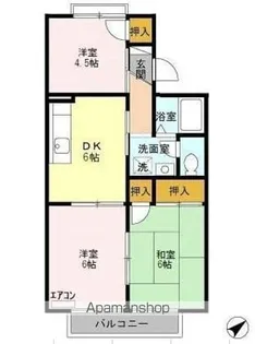 ファーストヴューラ 六番館【1階】の間取り