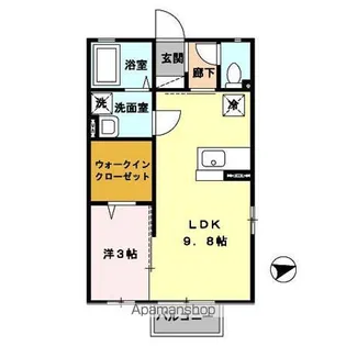 グリーンヒル・ヴァン A棟【1階】の間取り