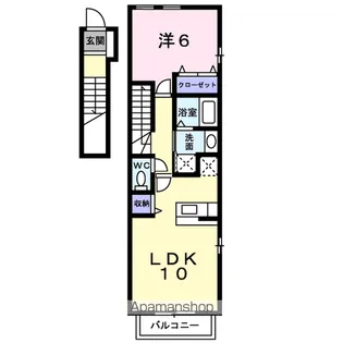 ランドコア木屋瀬【2階】の間取り