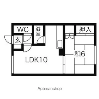 翠明荘【8号室】の間取り