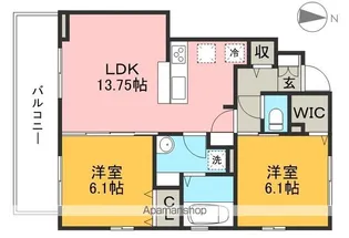 ヴィラ タートル【1階】の間取り