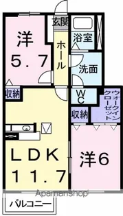 フィール ファインC【1階】の間取り