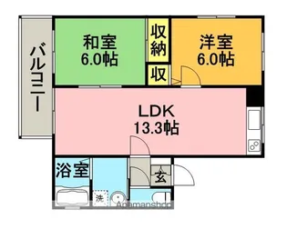 エスポアール【201号室】の間取り