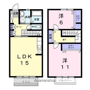 ディアコートⅠ【1階】の間取り