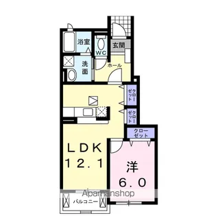 アルディエンテ【1階】の間取り