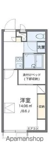 レオパレス伊達【208号室】の間取り