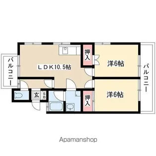カンブリア名東【201号室】の間取り