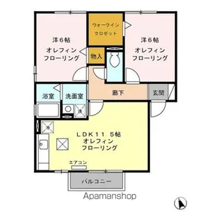 ウィル桜町 D【1階】の間取り