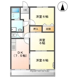 ベルメゾン【1階】の間取り